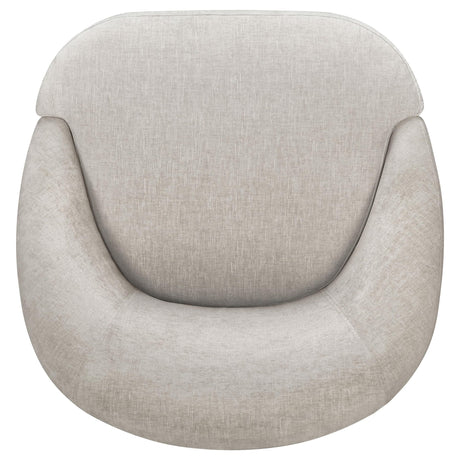 Leon Chenille Upholstered Swivel Accent Chair Beige view 10