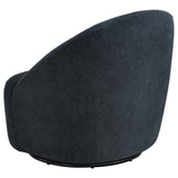 Leon Chenille Upholstered Swivel Accent Chair Black view 6