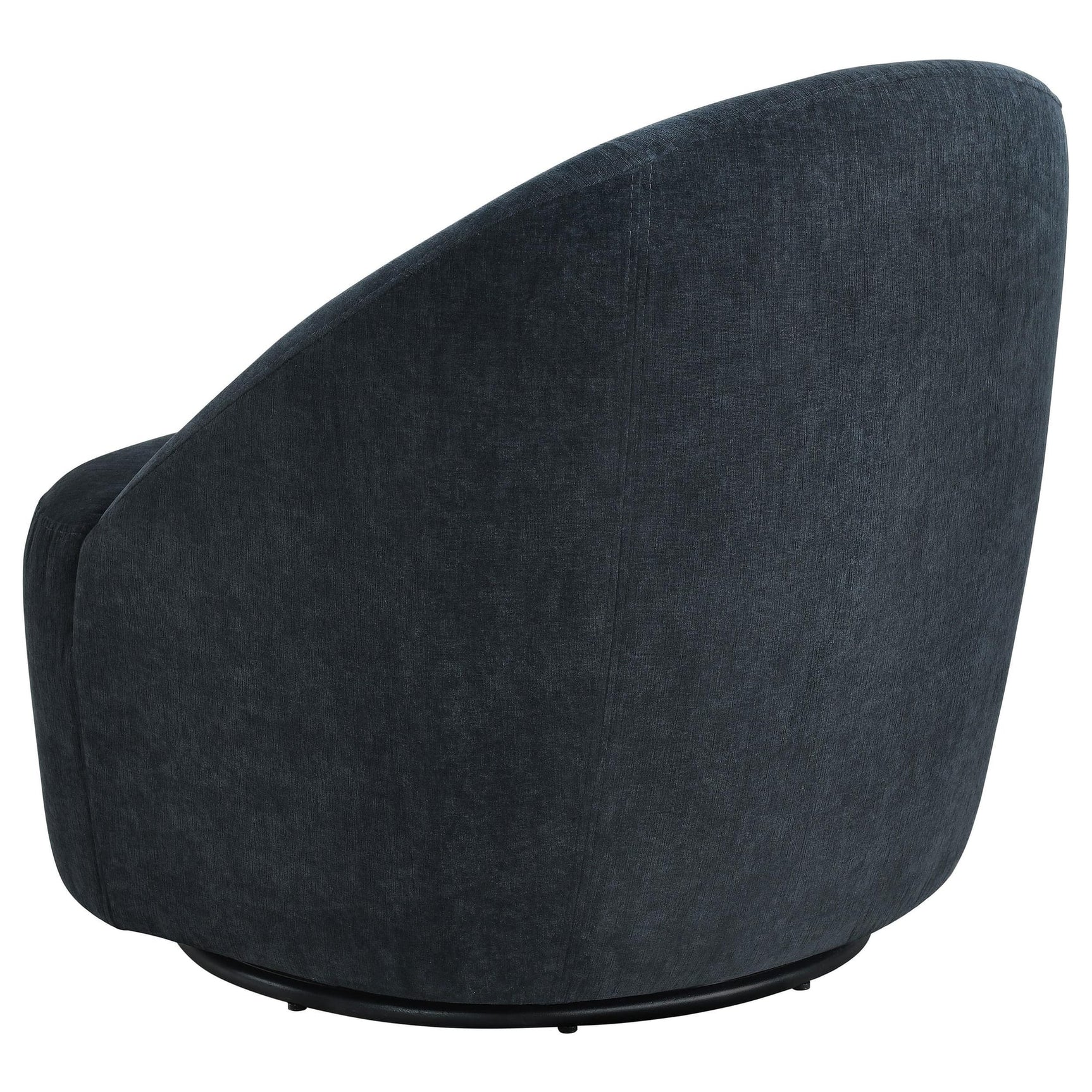 Leon Chenille Upholstered Swivel Accent Chair Black view 6