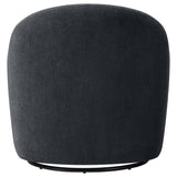 Leon Chenille Upholstered Swivel Accent Chair Black view 7