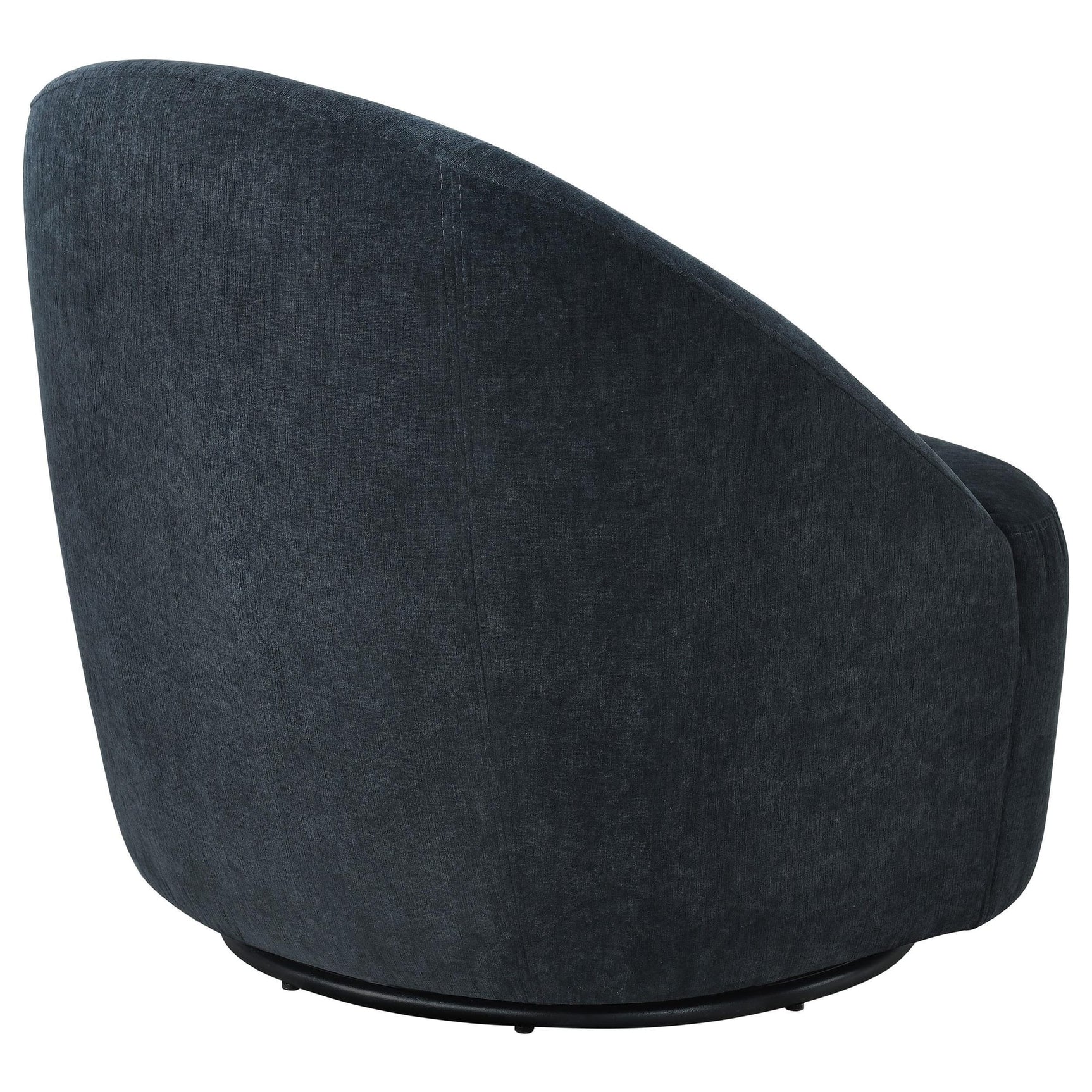 Leon Chenille Upholstered Swivel Accent Chair Black view 8