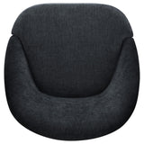Leon Chenille Upholstered Swivel Accent Chair Black view 10
