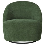 Leon Chenille Upholstered Swivel Accent Chair Green view 3