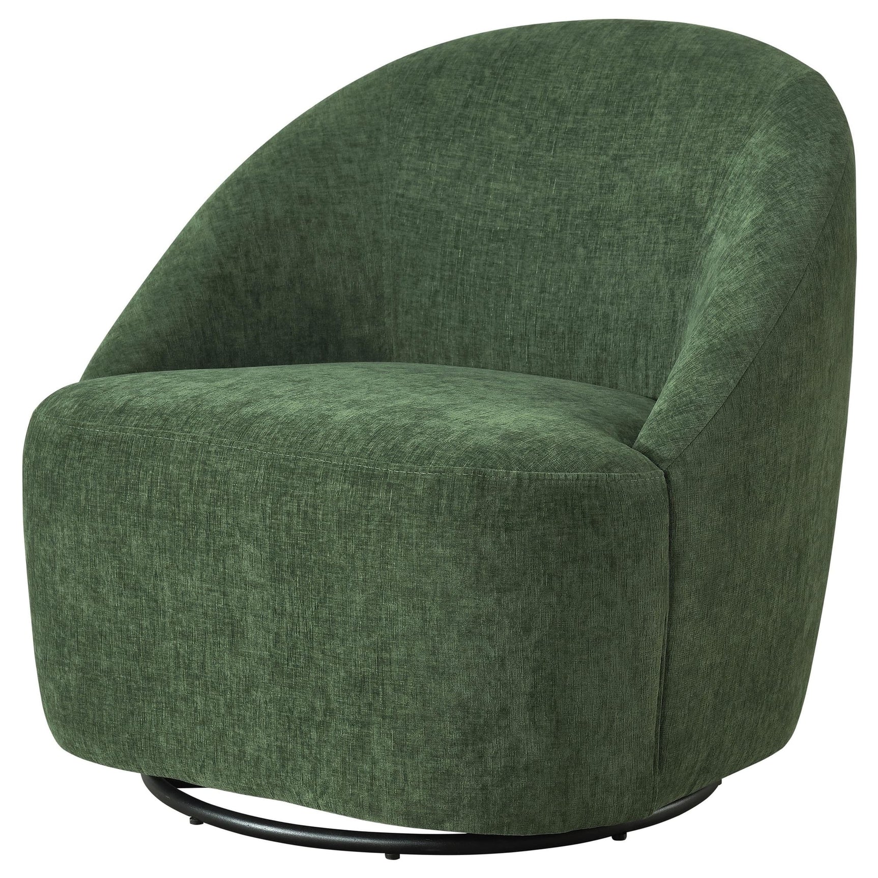 Leon Chenille Upholstered Swivel Accent Chair Green view 4