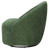 Leon Chenille Upholstered Swivel Accent Chair Green view 5