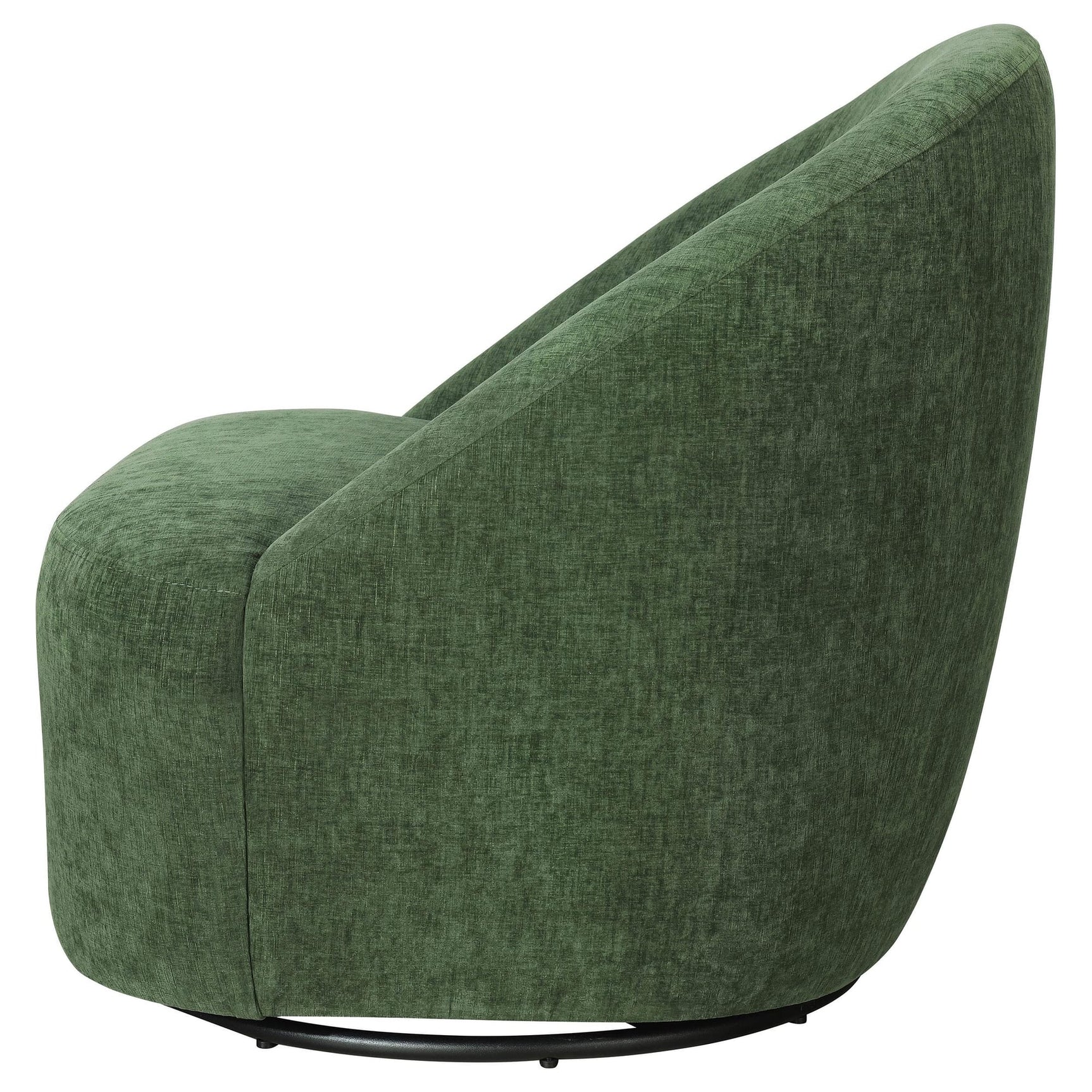 Leon Chenille Upholstered Swivel Accent Chair Green view 5