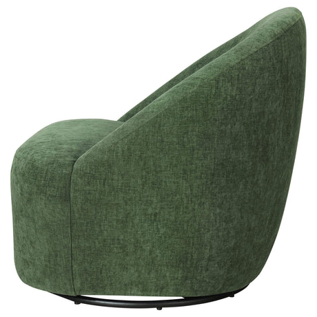 Leon Chenille Upholstered Swivel Accent Chair Green view 5