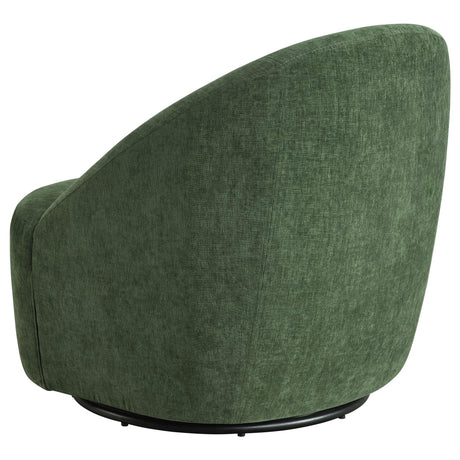 Leon Chenille Upholstered Swivel Accent Chair Green view 6