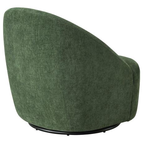 Leon Chenille Upholstered Swivel Accent Chair Green view 8