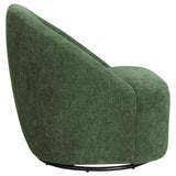 Leon Chenille Upholstered Swivel Accent Chair Green view 9