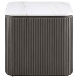 Lior 2-Piece Square Marble Top Coffee and End Table Set Charcoal view 4