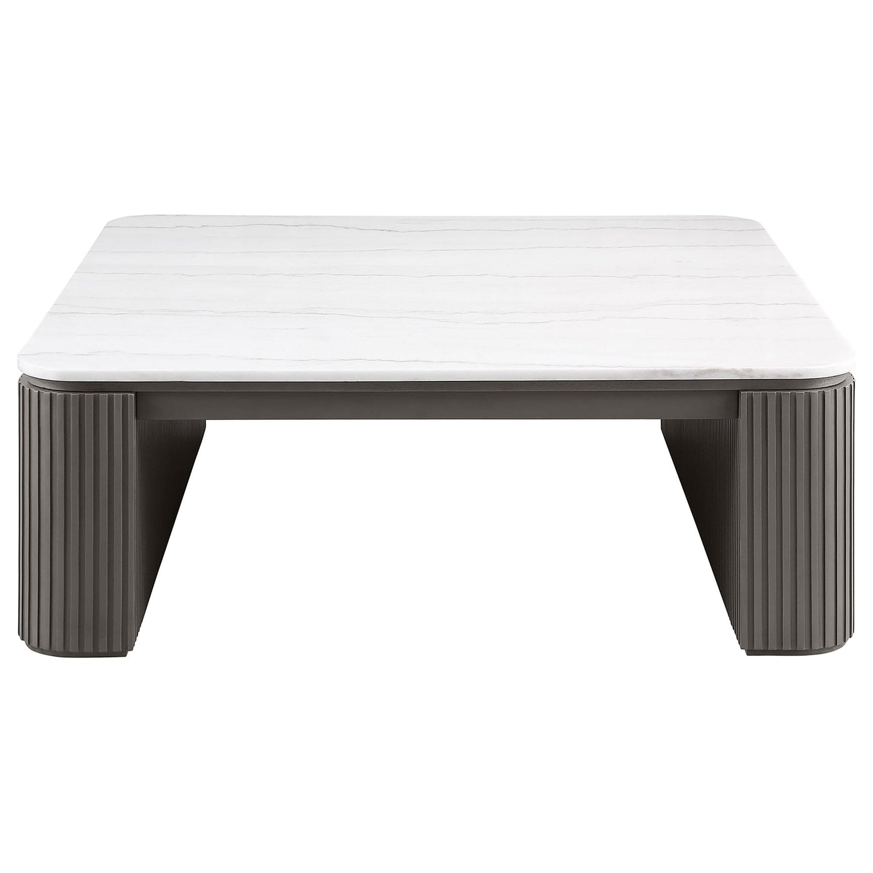 Lior 3-Piece Square Marble Top Coffee and End Table Set Charcoal view 7