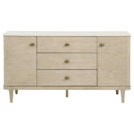 Lucaire 2-door 3-drawer Cultured Marble Top Sideboard Sandstone view 2