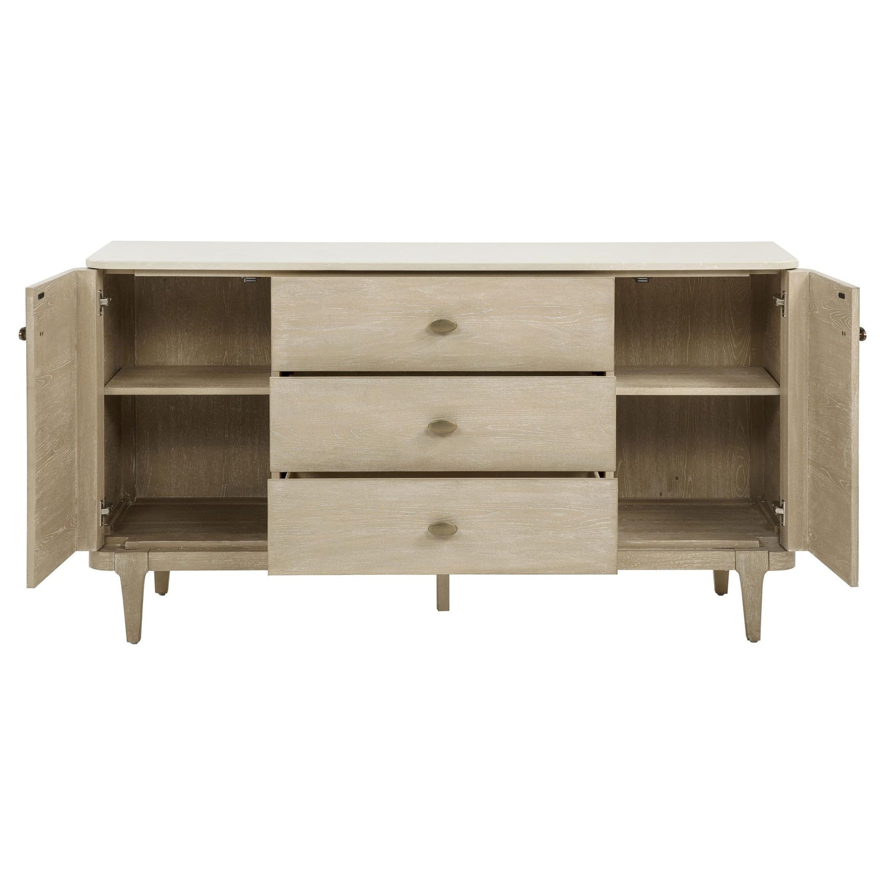 Lucaire 2-door 3-drawer Cultured Marble Top Sideboard Sandstone view 3