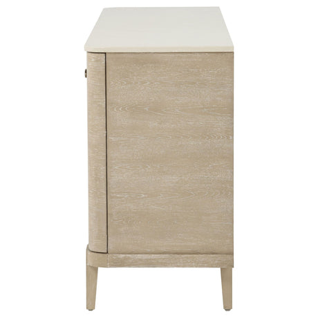 Lucaire 2-door 3-drawer Cultured Marble Top Sideboard Sandstone view 5