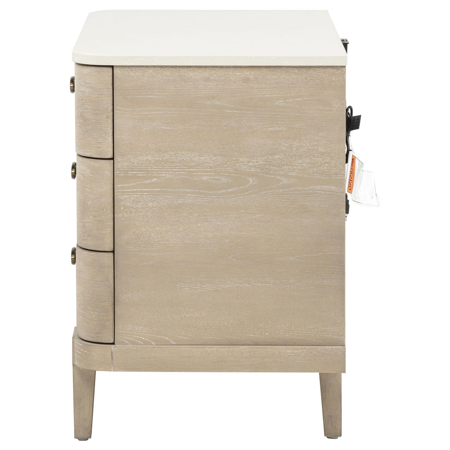 Lucaire 3-drawer Nightstand Bedside Table Sandstone view 4