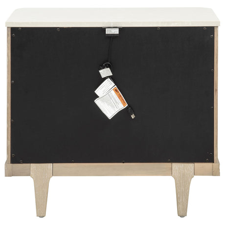 Lucaire 3-drawer Nightstand Bedside Table Sandstone view 6