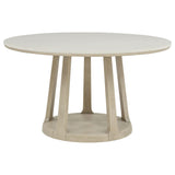 Lucaire 54-inch Round Cultured Marble Dining Table Sandstone from Ella Furniture