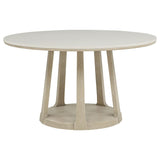 Lucaire 54-inch Round Cultured Marble Dining Table Sandstone view 2