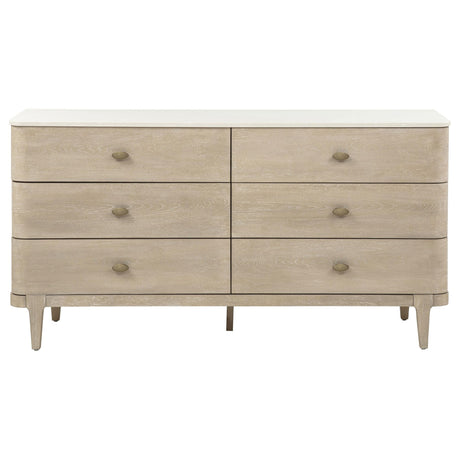 Lucaire 6-drawer Dresser Cabinet Sandstone view 2