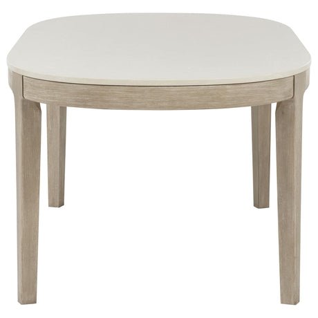 Lucaire 84-inch Cultured Marble Top Dining Table Honed Cream view 4