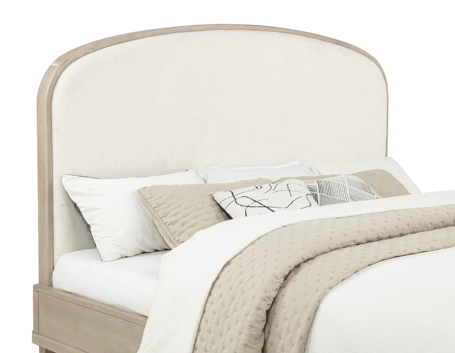 Lucaire Eastern King Upholstered Panel Bed Sandstone view 6