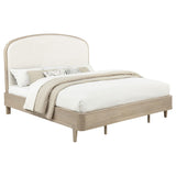 Lucaire Queen Upholstered Panel Bed Sandstone view 2