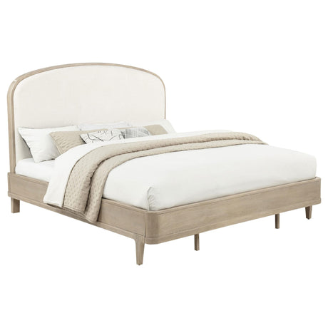 Lucaire Queen Upholstered Panel Bed Sandstone view 2