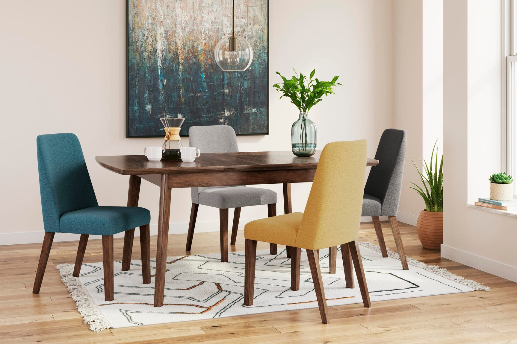 Lyncott Brown Dining Set 2 view 2