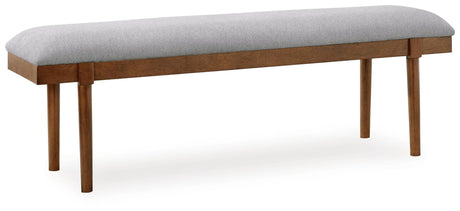 Lyncott Brown Dining Set angled view