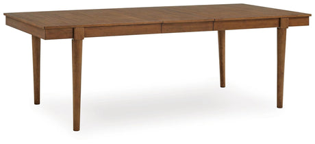 Lyncott Brown Dining Set angled view