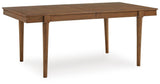 Lyncott Brown Dining Set angled view