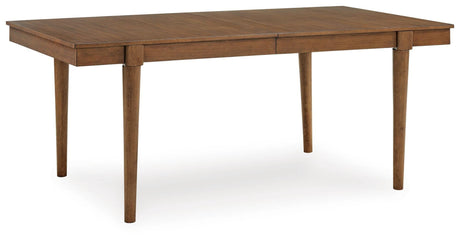 Lyncott Brown Dining Set angled view