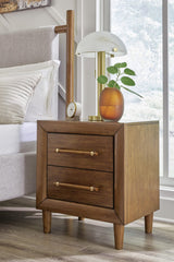 Lyncott Brown Upholstered Panel Bedroom Set view 4