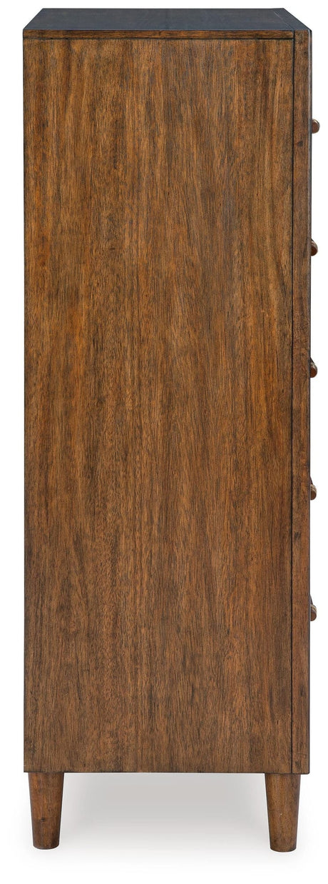 Lyncott Brown Upholstered Panel Bedroom Set view 12