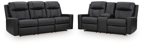Mackmenville Carbon Reclining Sofa and Reclining Loveseat with Console view 5