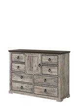 Ella-mae Gray Modern Contemporary Solid Wood And Veneers 9-Drawers Dresser - Ella Furniture