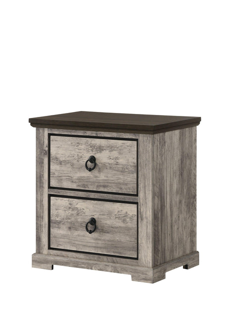 Ella-mae Gray Modern Contemporary Solid Wood And Veneers Bedroom Set - Ella Furniture