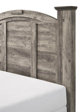 Ella-mae Gray Modern Contemporary Solid Wood And Veneers King Bed - Ella Furniture