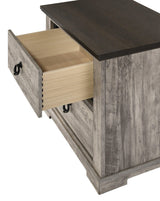Ella-mae Gray Modern Contemporary Solid Wood And Veneers King Bed - Ella Furniture