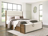 Marxmore Brown Queen Upholstered Storage Bed view 7