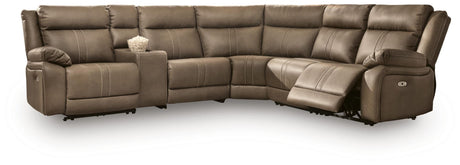 Max-Momentum Biscotti 6-Piece Power Reclining Sectional with Audio Console view 7