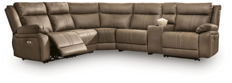 Max-Momentum Biscotti 6-Piece Power Reclining Sectional with Audio Console view 8