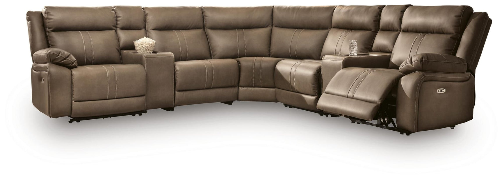 Max-Momentum Biscotti 7-Piece Power Reclining Sectional with Audio Consoles view 7