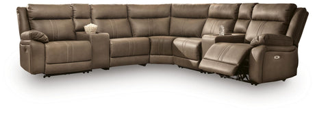 Max-Momentum Biscotti 7-Piece Power Reclining Sectional with Audio Consoles view 7