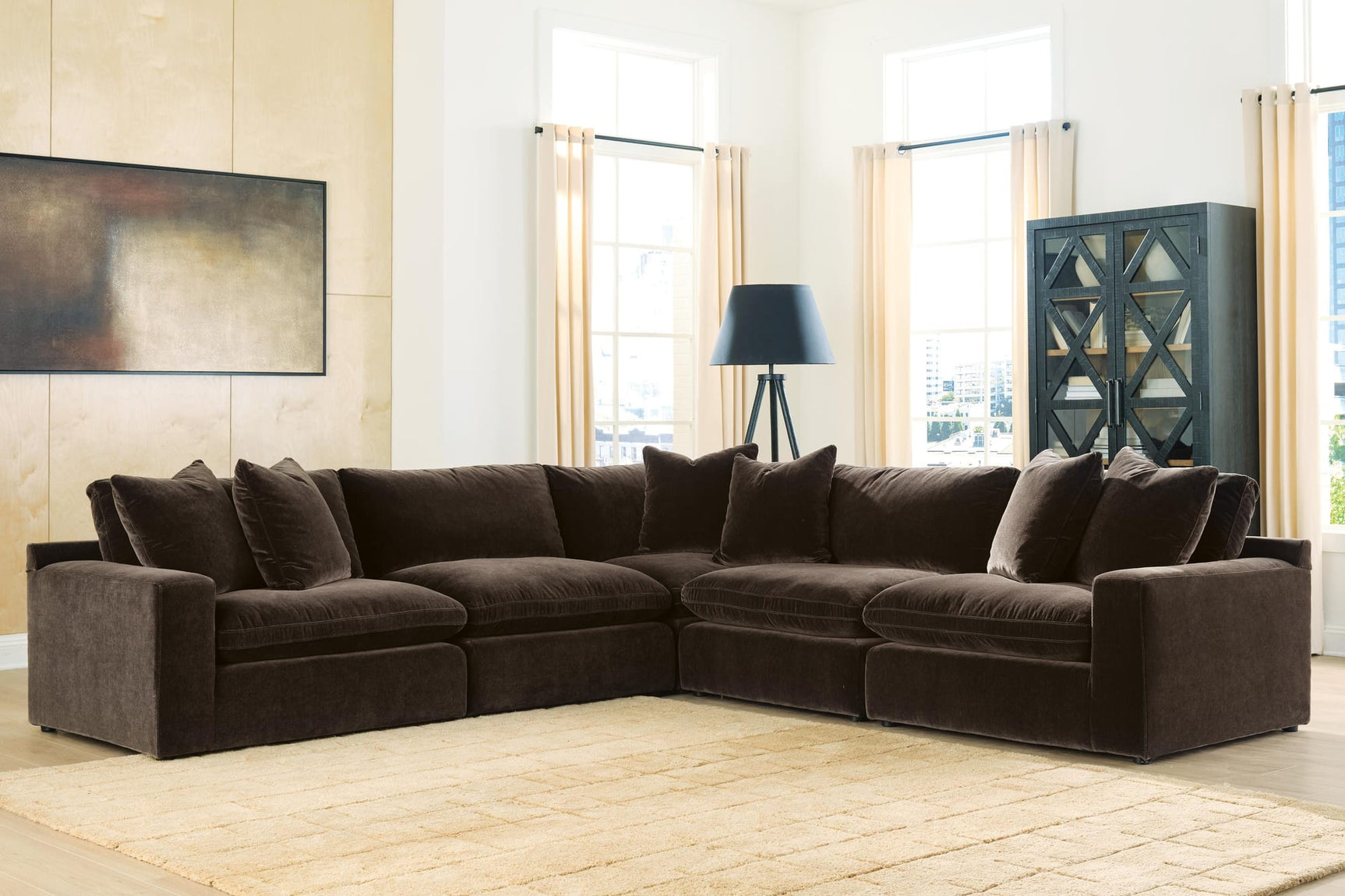 Maxton Heights Bittersweet 5-Piece Sectional from Ella Furniture
