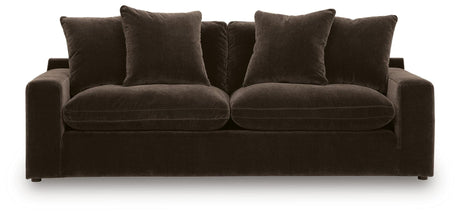Maxton Heights Bittersweet Chenille,Velvet Sofa view 3
