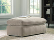 Maxton Heights Pebble Chenille,Velvet Ottoman from Ella Furniture
