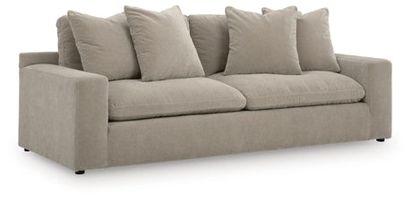 Maxton Heights Pebble Chenille,Velvet Sofa angled view
