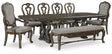 Maylee Dark Brown Dining Set view 2